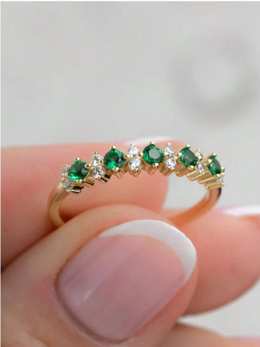 Classic Green Zircon Ring