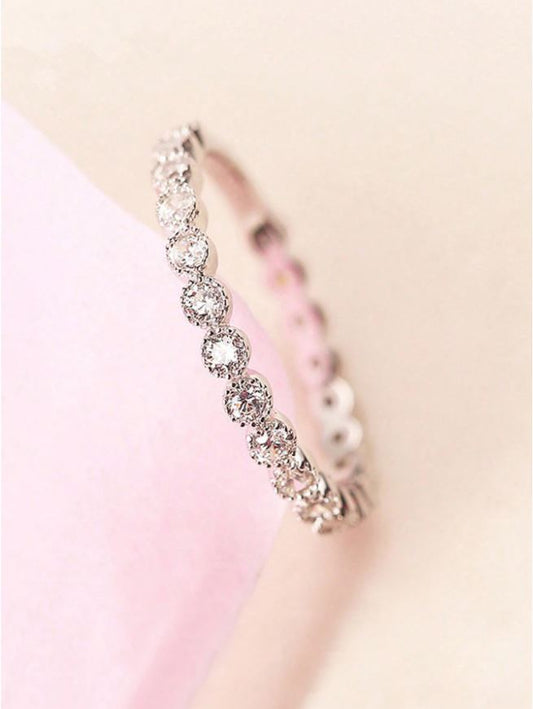 Radiant Elegance Round Zircon Ring