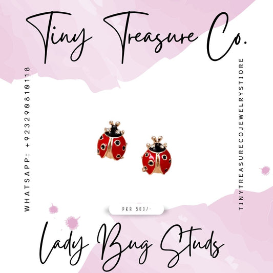 Lady Bug Studs