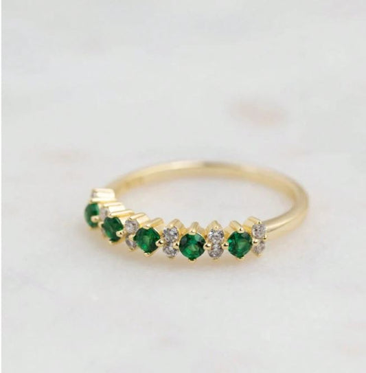 Classic Green Zircon Ring