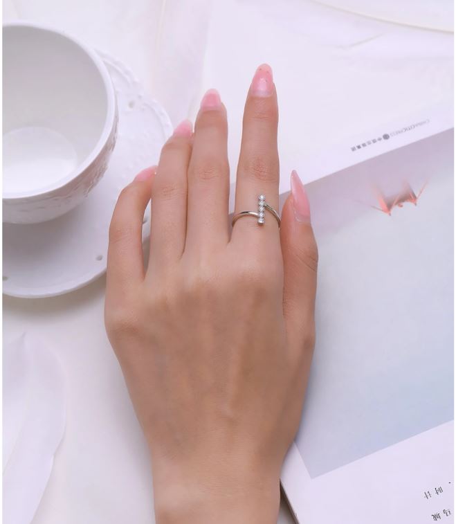 Modern Majesty Zircon "I" Stackable Ring