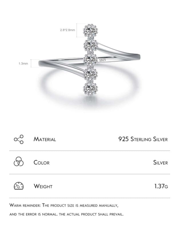 Modern Majesty Zircon "I" Stackable Ring