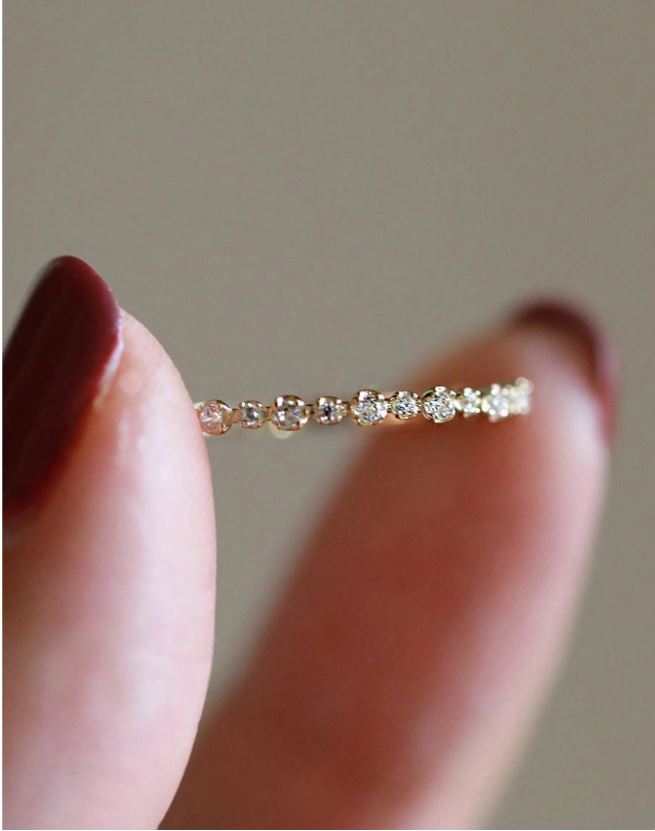 Timeless Shine Round Zircon Bezel Ring