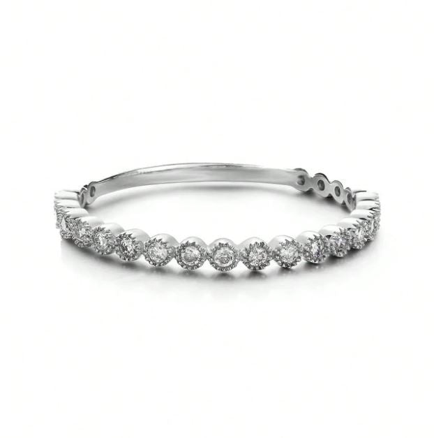 Radiant Elegance Round Zircon Ring