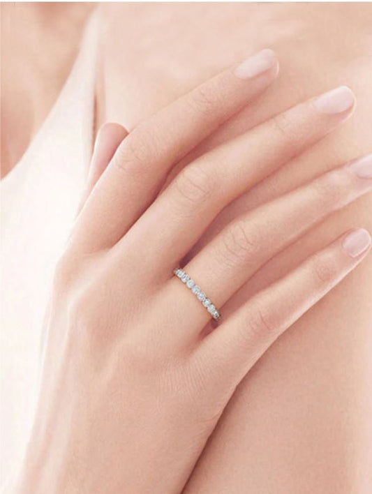 Radiant Elegance Round Zircon Ring