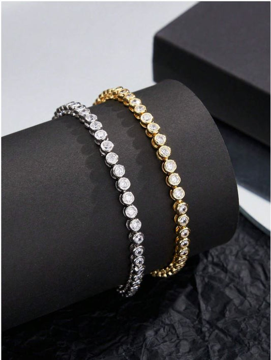 Classic Hip Hop Zircons Bracelet