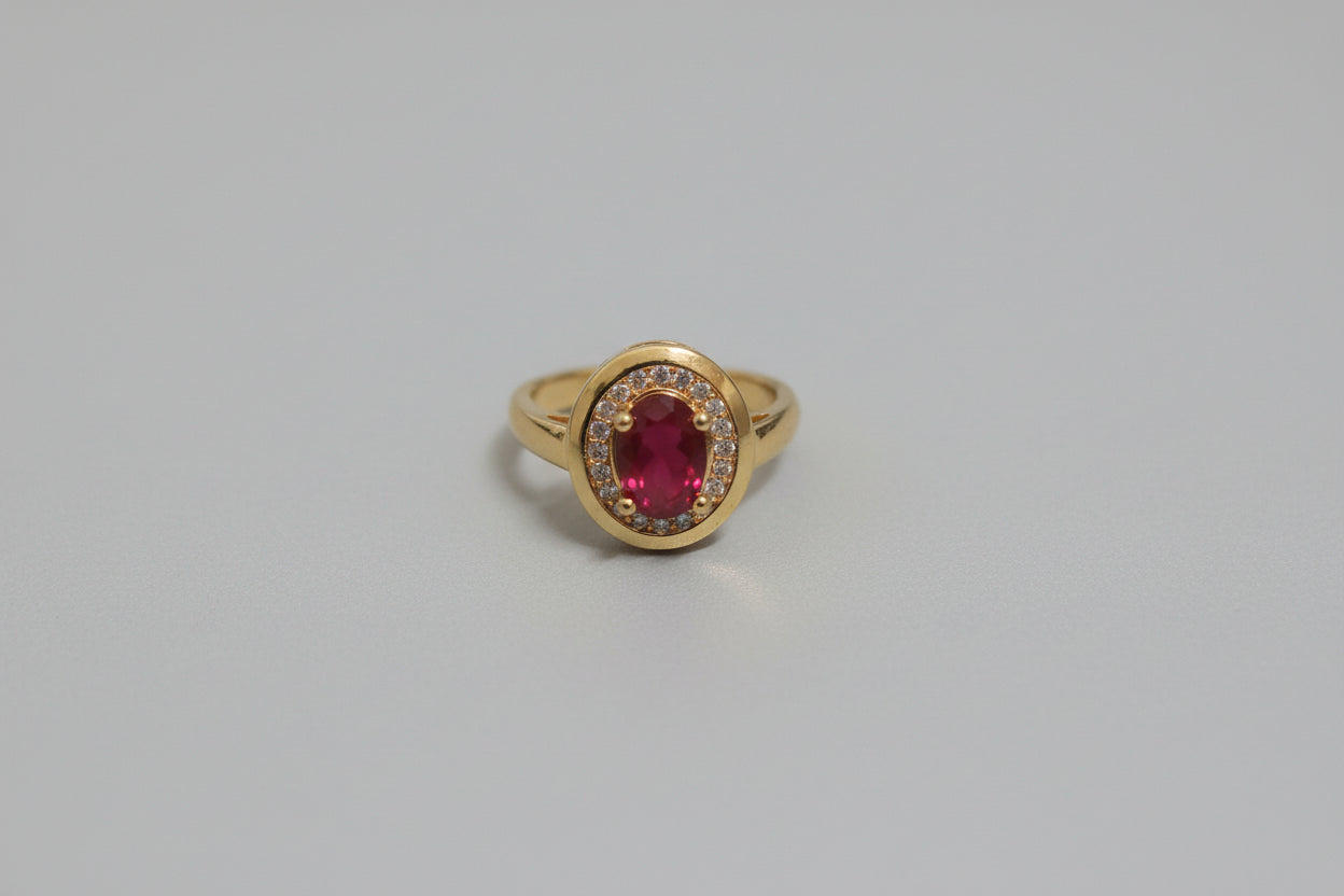 A1 Adjustable oval shaped zircon ring