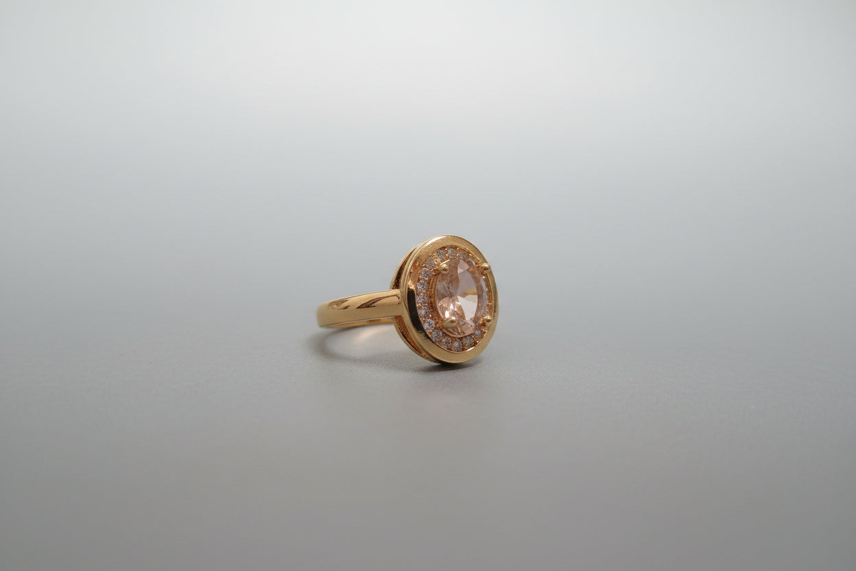 A1 Adjustable oval shaped zircon ring