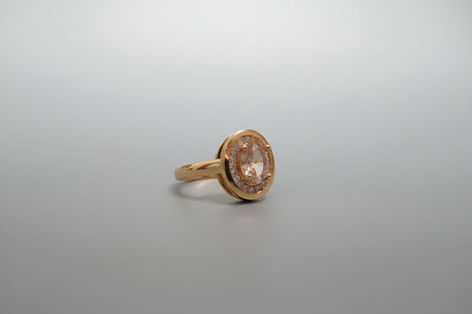 A1 Adjustable oval shaped zircon ring