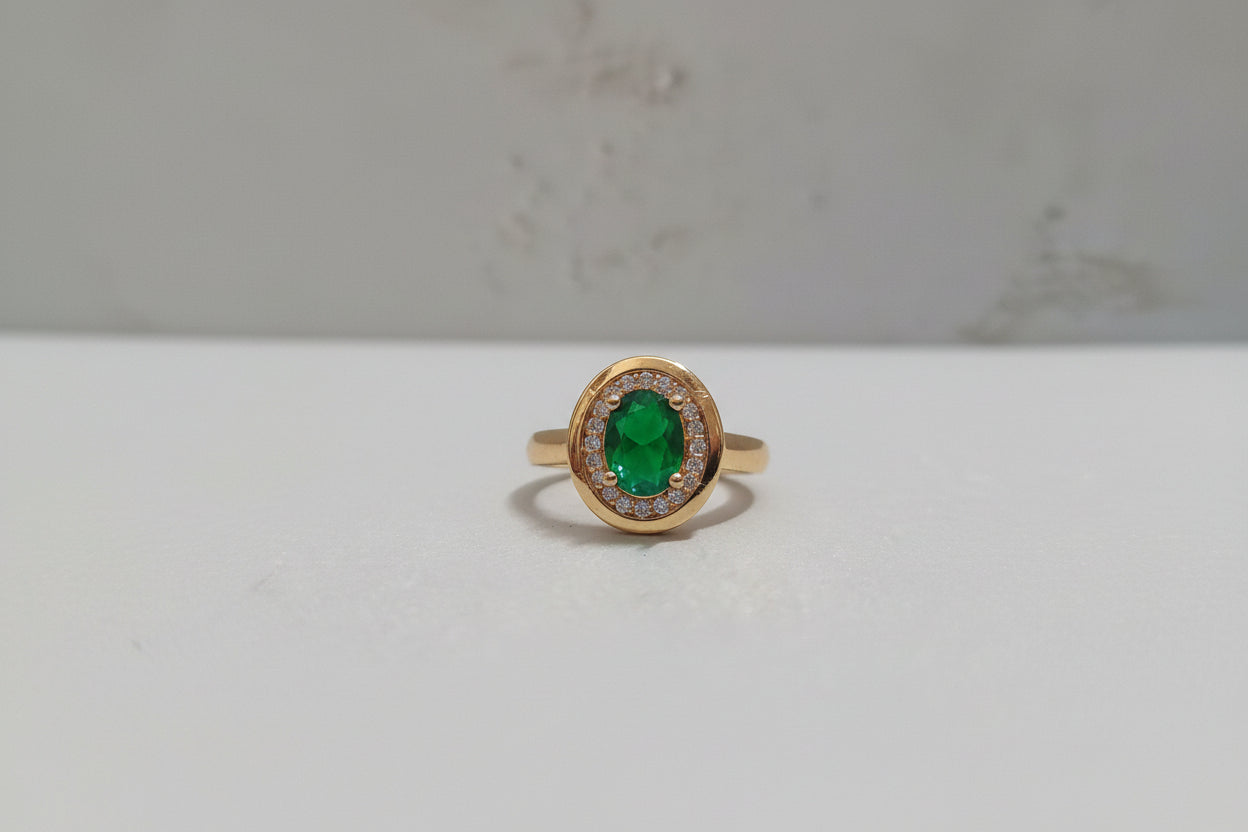A1 Adjustable oval shaped zircon ring