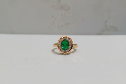 A1 Adjustable oval shaped zircon ring