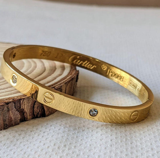 Cartier SS Gold Plated Bangle