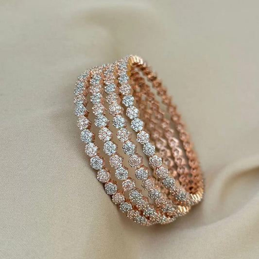 Aurora Luxe Silver-Gold Crystal Cuff