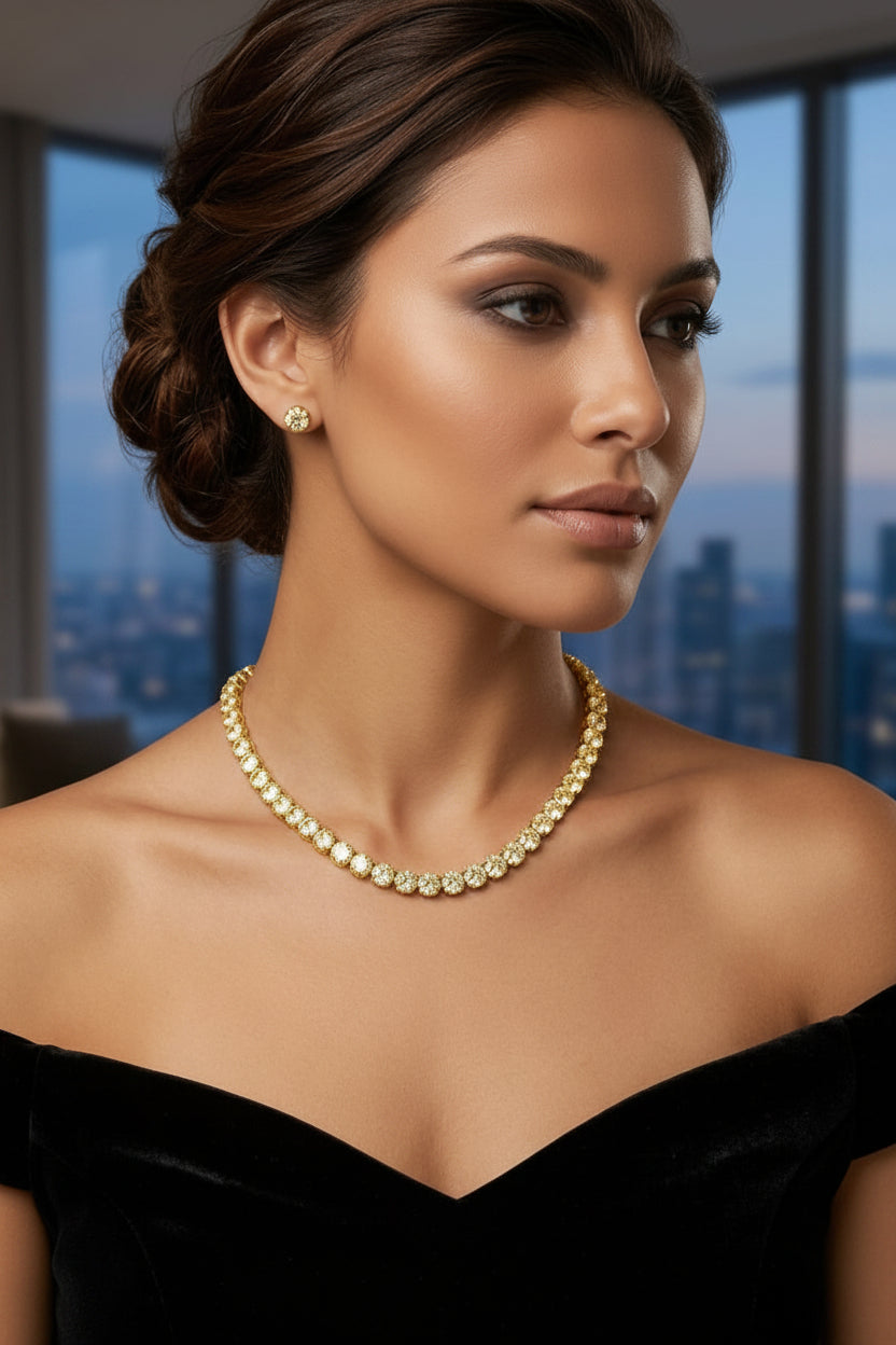 Swarovski Stone Tennis Necklace