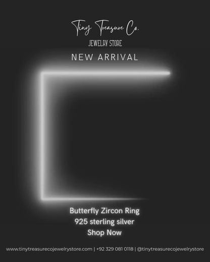 Butterfly Zircon Ring